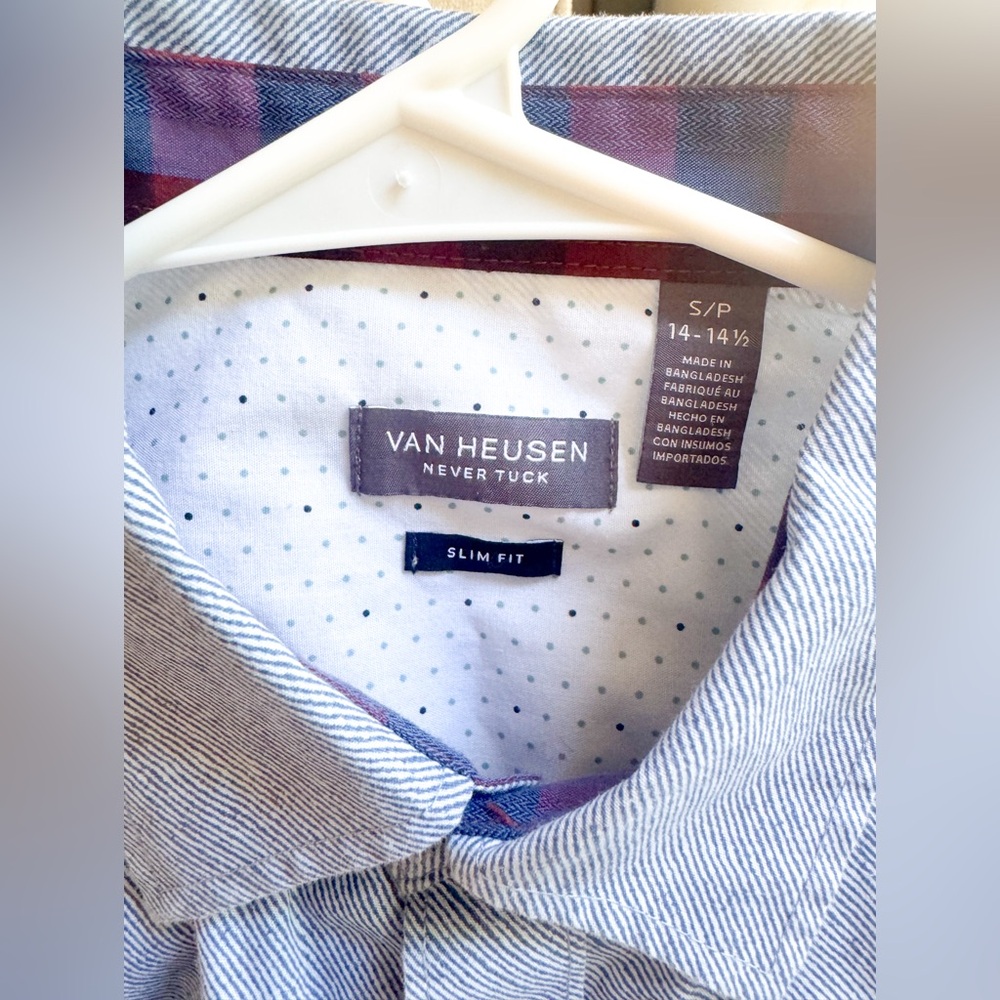 Van Heusen Slim Fit Shirt with Blue and White Stripes
